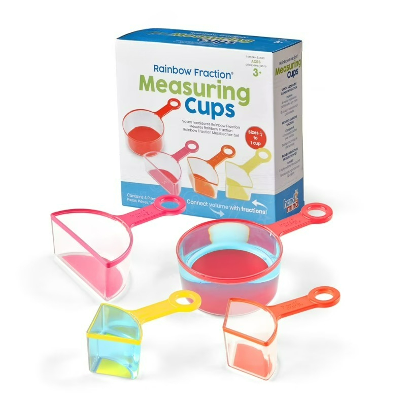 Kids Toys Kitchen Set - Rainbow Fraction Measuring Cups, Kids Kitchen