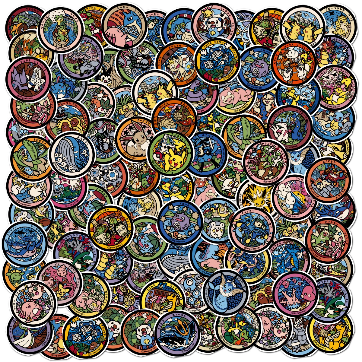 Kids Toys Laptop - 108pcs Kawaii Pikachu Pokemon Stickers Cute