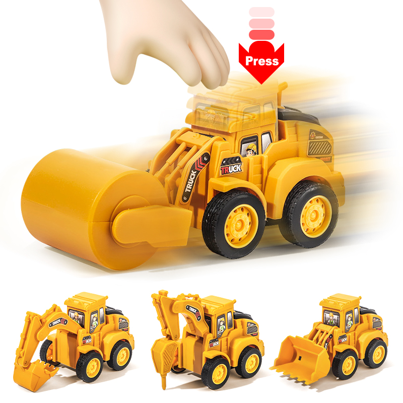 Kids Toys Jcb - Engineering Vehicle Model Press Sliding Car