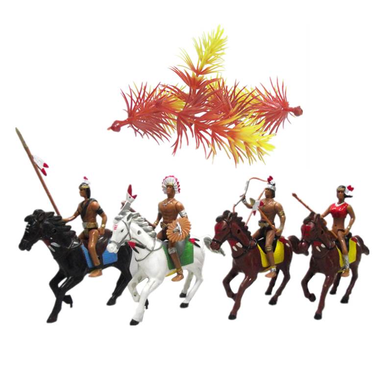 Kids Toys Horse - 12pcs Large Indians Horse Trees Plastic
