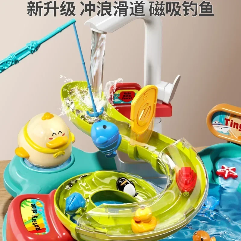 Kids Toys Kitchen Set - Children Puzzle Pretend Play Toys Dishwashing
