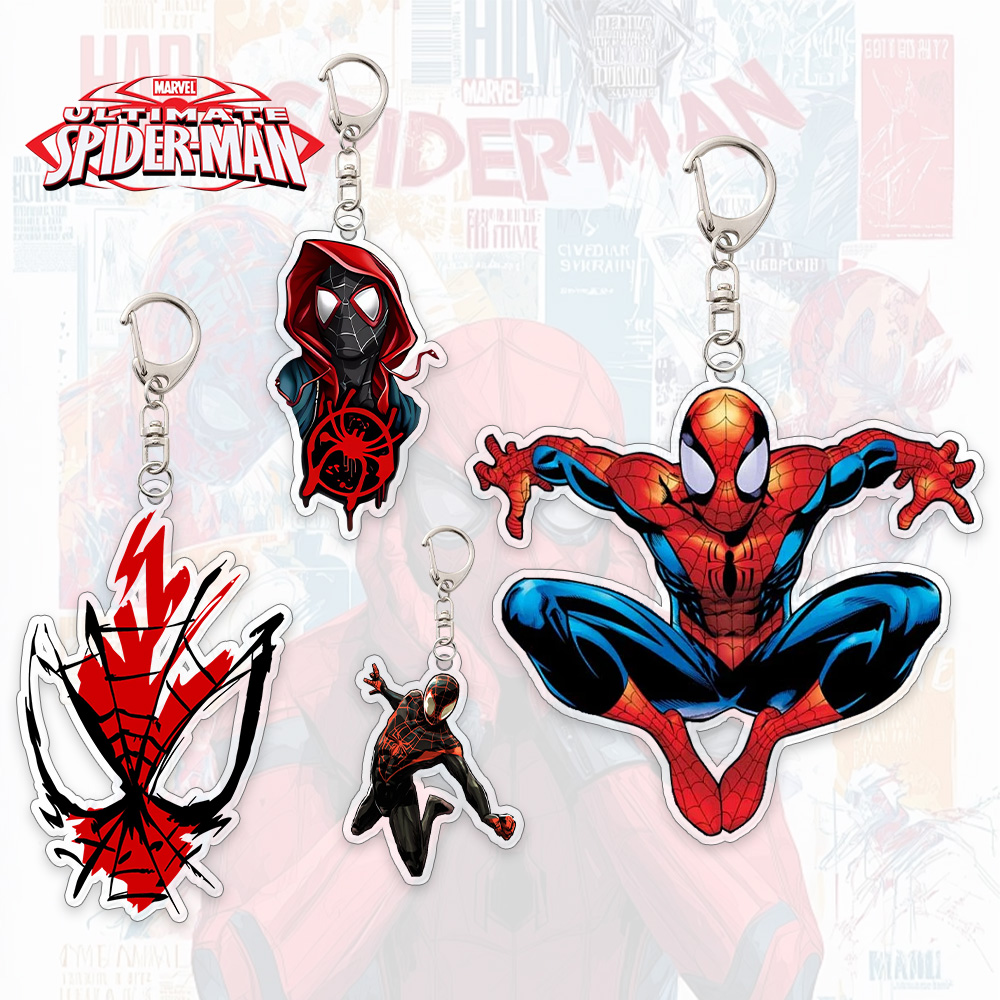 Kids Toys Cars - Spider Man Acrylic Keychain Anime Peripherals