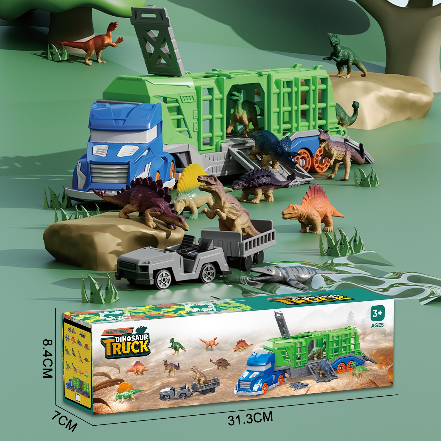 Dinosaur Animal Transport Vehi - Kids Toys Videos บทวิจารณ์และราคา