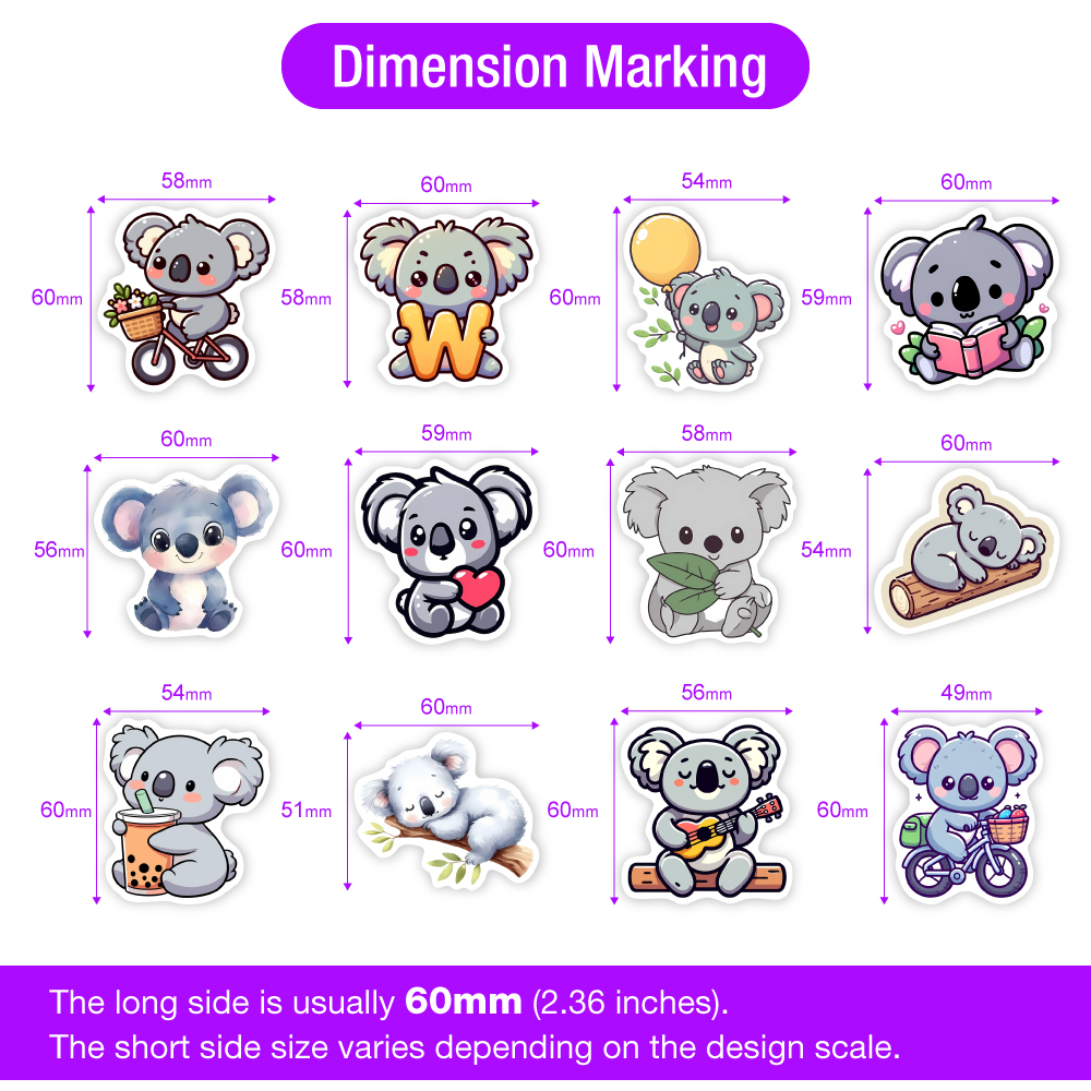 Cartoon Koala Animal Stickers  - Kids Toys Laptop บทวิจารณ์และราคา