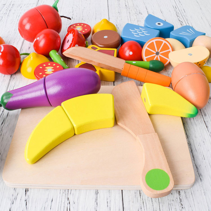 1PCS Wooden Toy Magnetic Cutti - Kids Toys Kitchen Set บทวิจารณ์และราคา