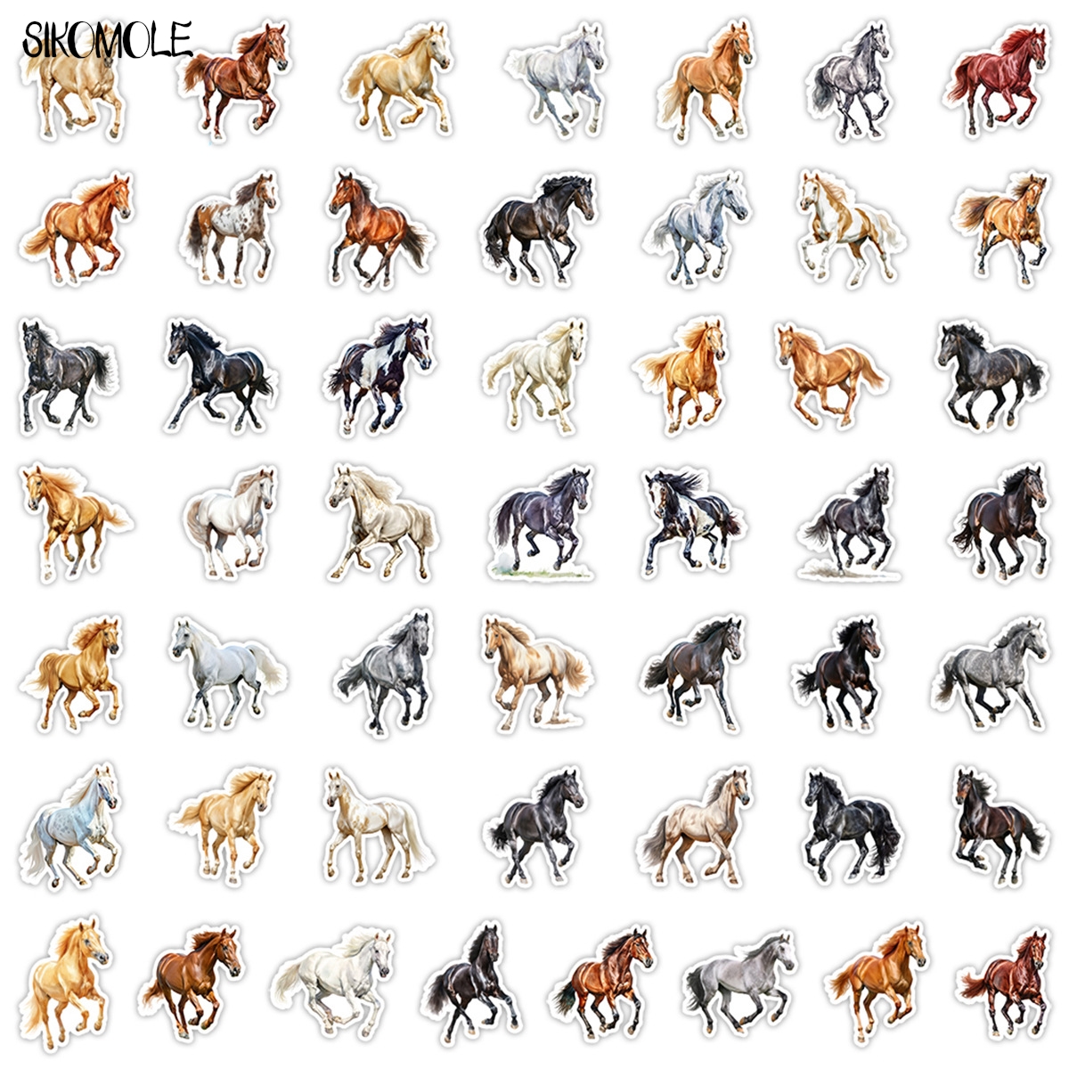 10/30/50PCS Watercolor Horse C - Kids Toys Horse บทวิจารณ์และราคา