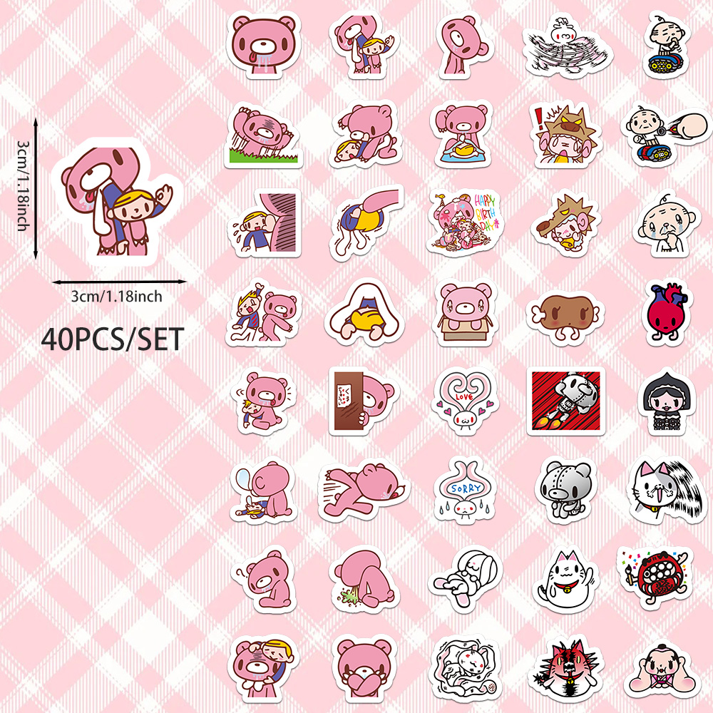 40pcs Cartoon Gloomy Bear & CH - Kids Toys Laptop บทวิจารณ์และราคา