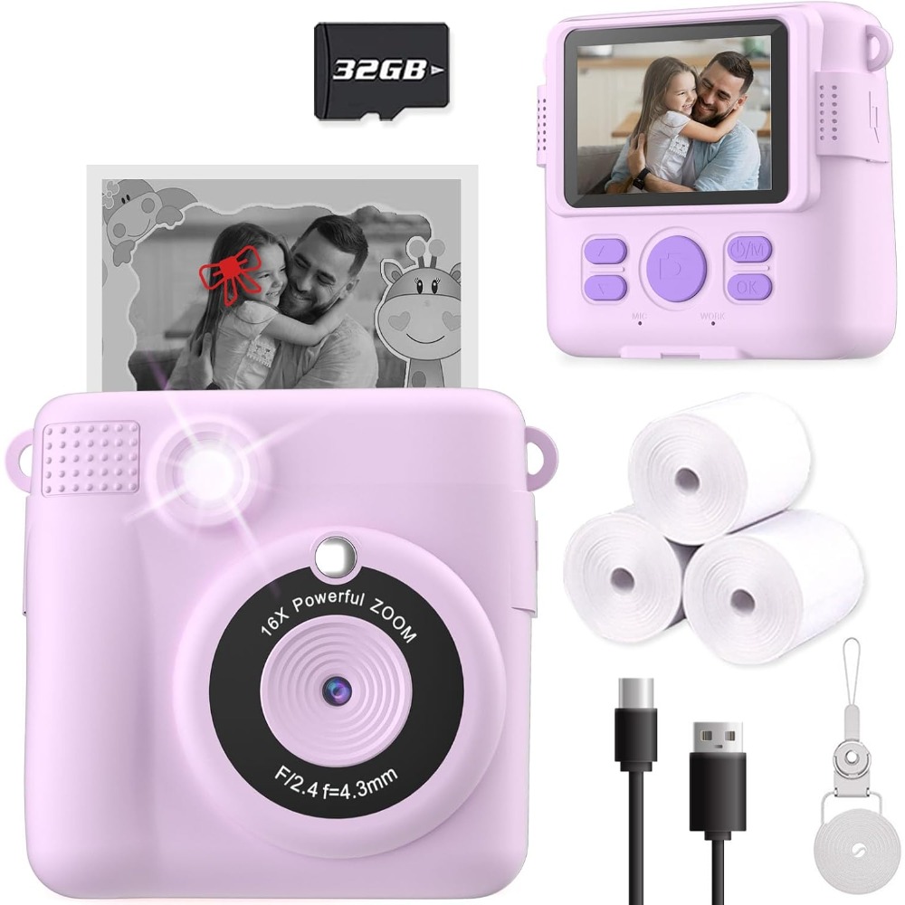 Instant Print Camera for Kids, - Kids Toys Videos บทวิจารณ์และราคา
