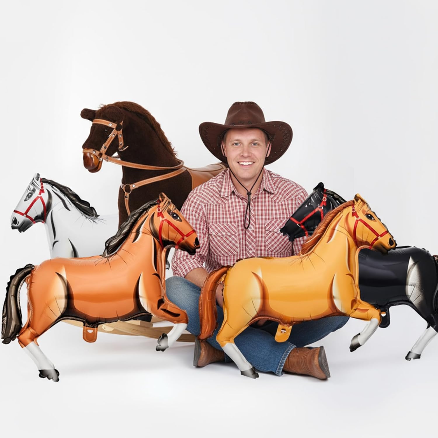 Horse Foil Balloon Western Cow - Kids Toys Horse บทวิจารณ์และราคา