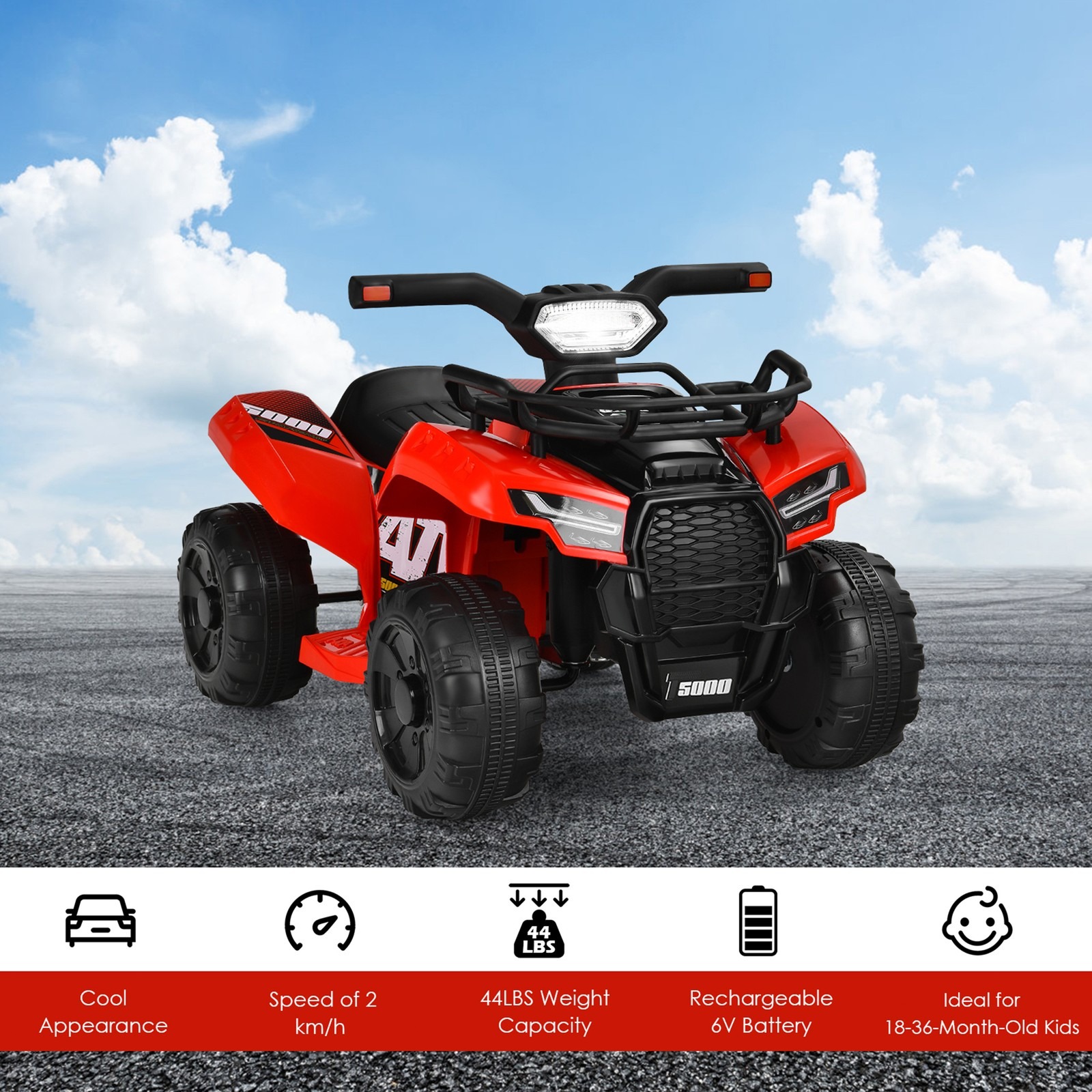 6V 4 Wheels ATV Quad Ride On C - Kids Toys Quad บทวิจารณ์และราคา