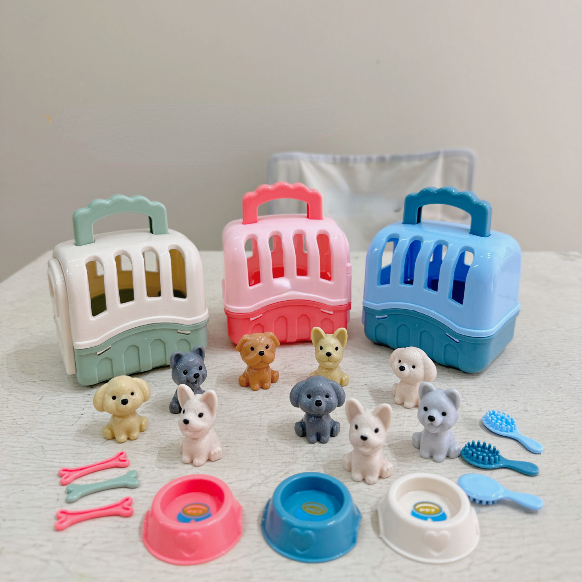 8pcs/set Pretend Play Pet Hous - Kids Toys Dog บทวิจารณ์และราคา
