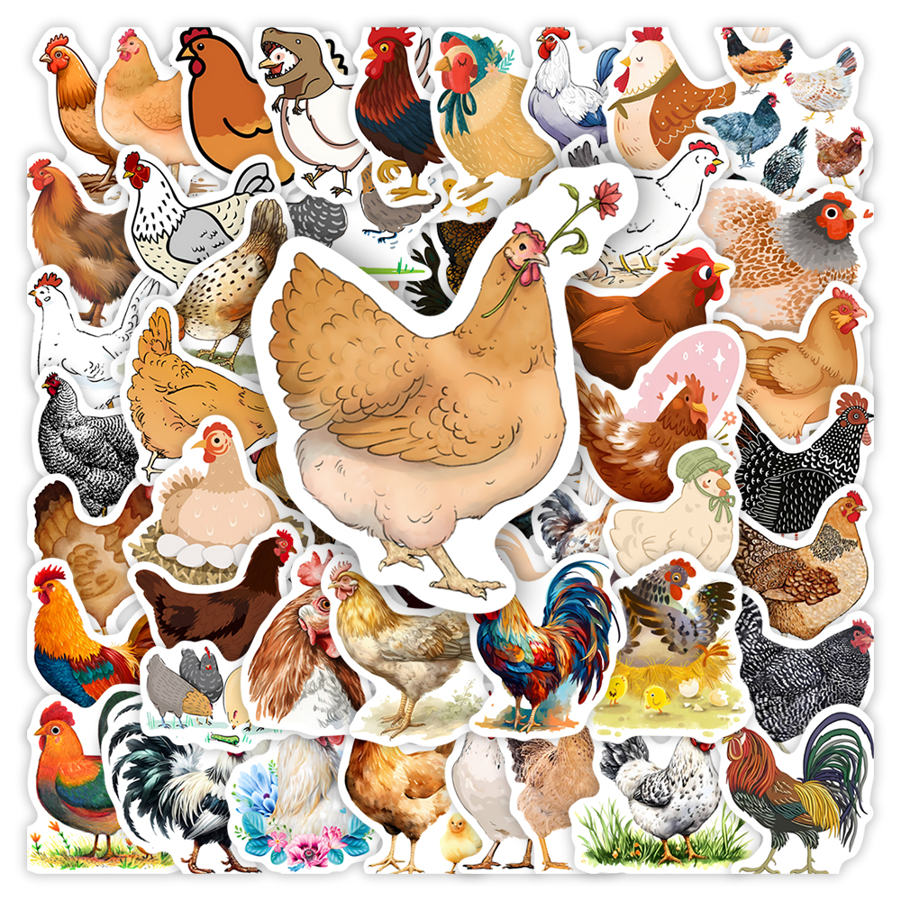 Cute Cartoon Chicken Stickers  - Kids Toys Laptop บทวิจารณ์และราคา