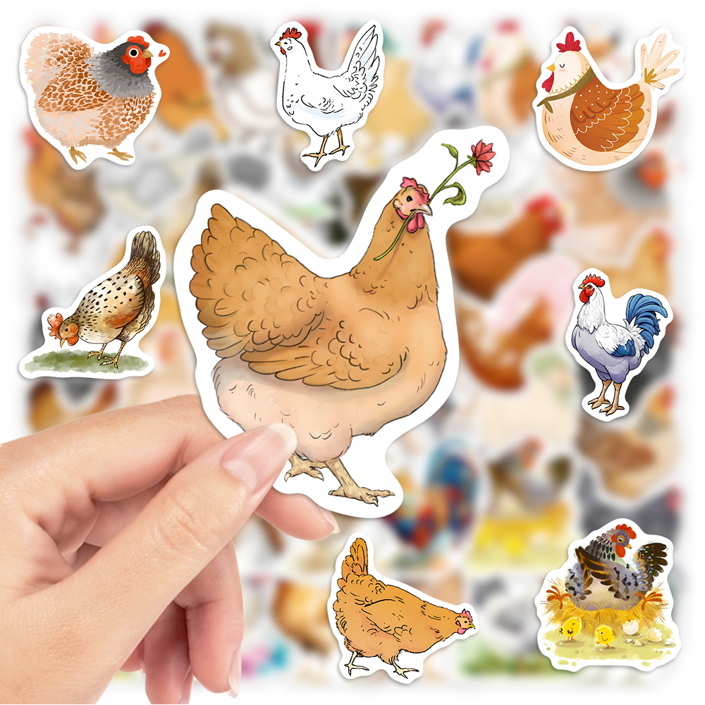 Cute Cartoon Chicken Stickers  - Kids Toys Laptop บทวิจารณ์และราคา