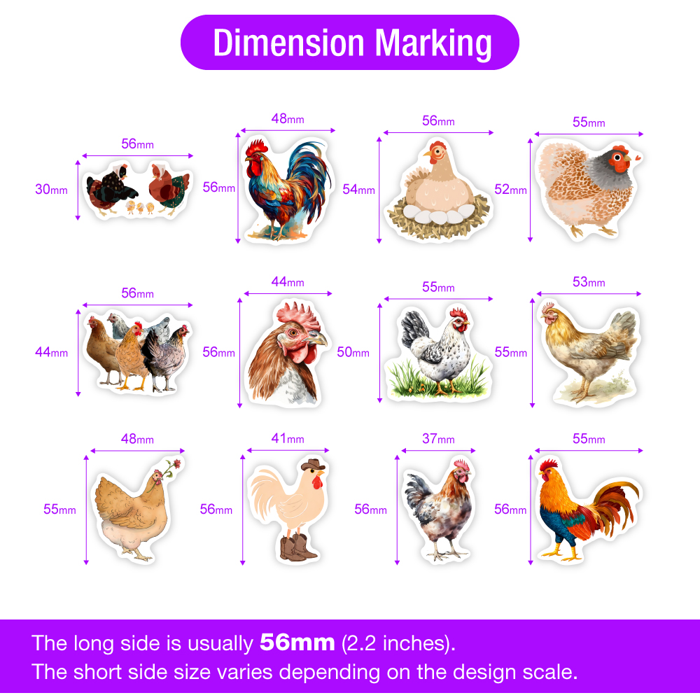 Cute Cartoon Chicken Stickers  - Kids Toys Laptop บทวิจารณ์และราคา