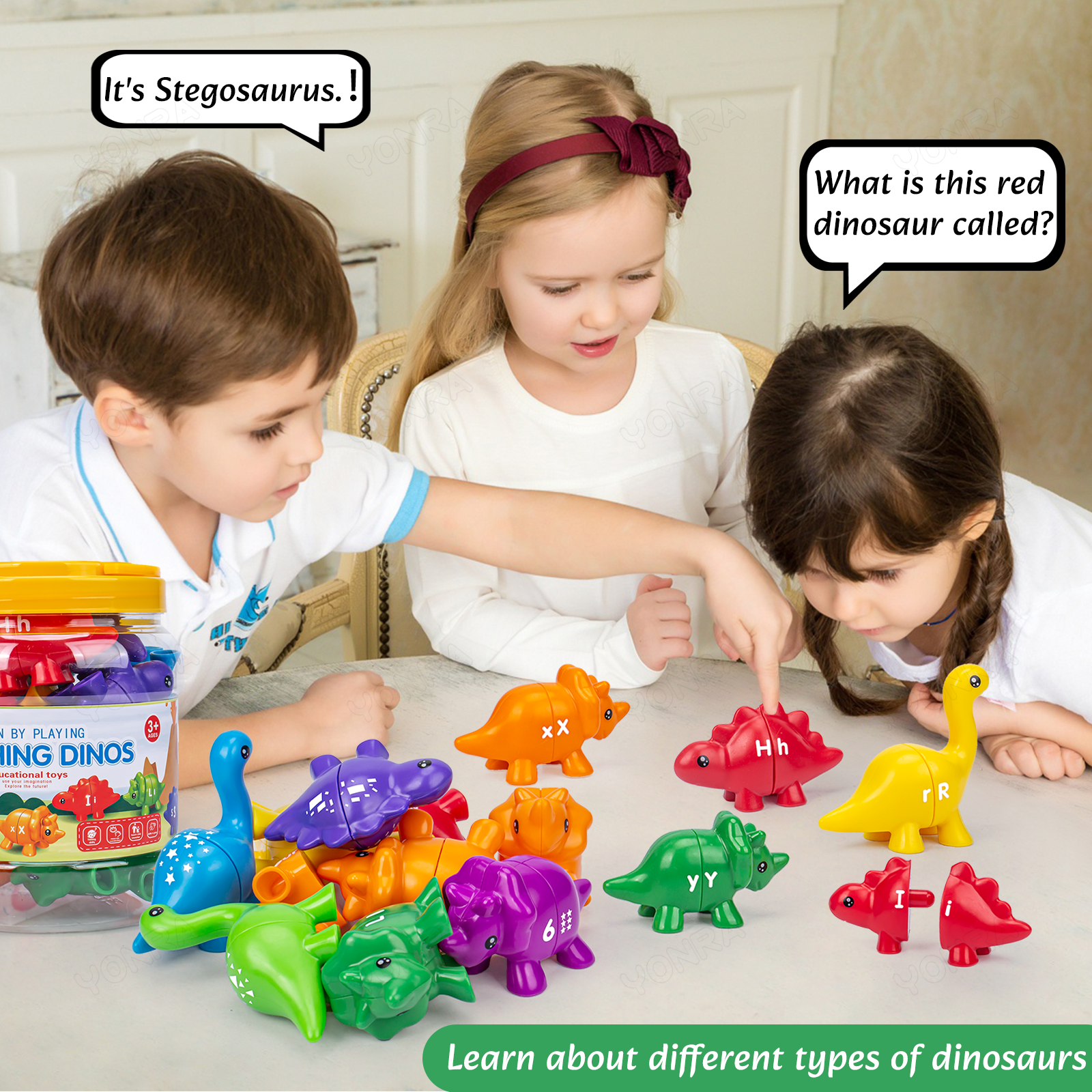 Matching Dinosaur Toy With sto - Kids Toys Videos บทวิจารณ์และราคา