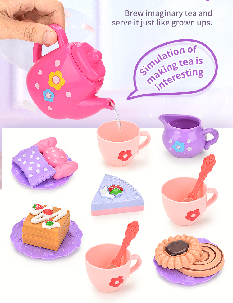 Children's tea party set 27 pc - Kids Toys Kitchen Set บทวิจารณ์และราคา