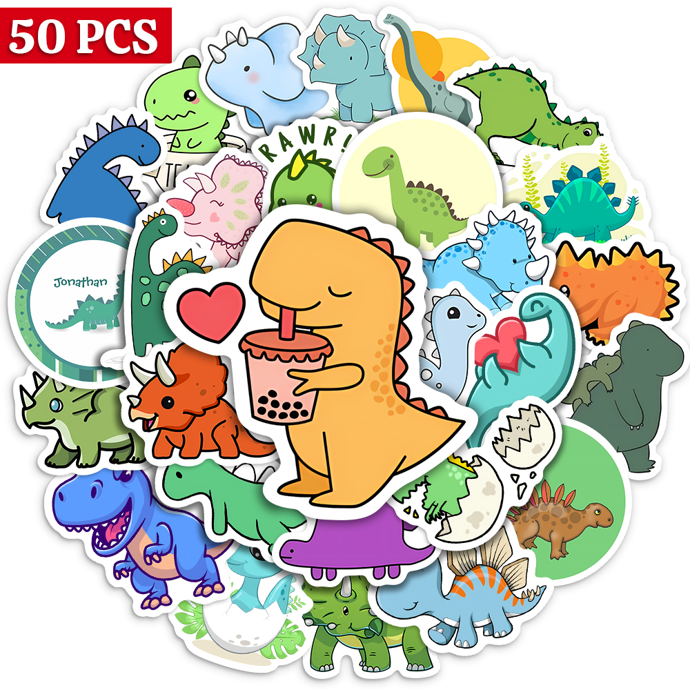 Cute Lovely dinosaur Stickers  - Kids Toys Laptop บทวิจารณ์และราคา