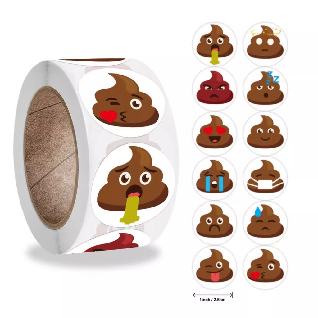 100-500pcs Funny Poop Cartoon  - Kids Toys Laptop บทวิจารณ์และราคา
