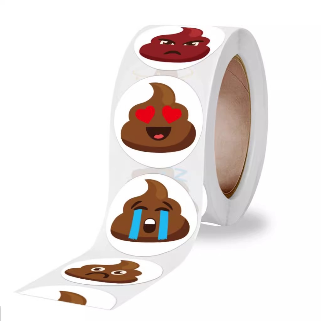 100-500pcs Funny Poop Cartoon  - Kids Toys Laptop บทวิจารณ์และราคา
