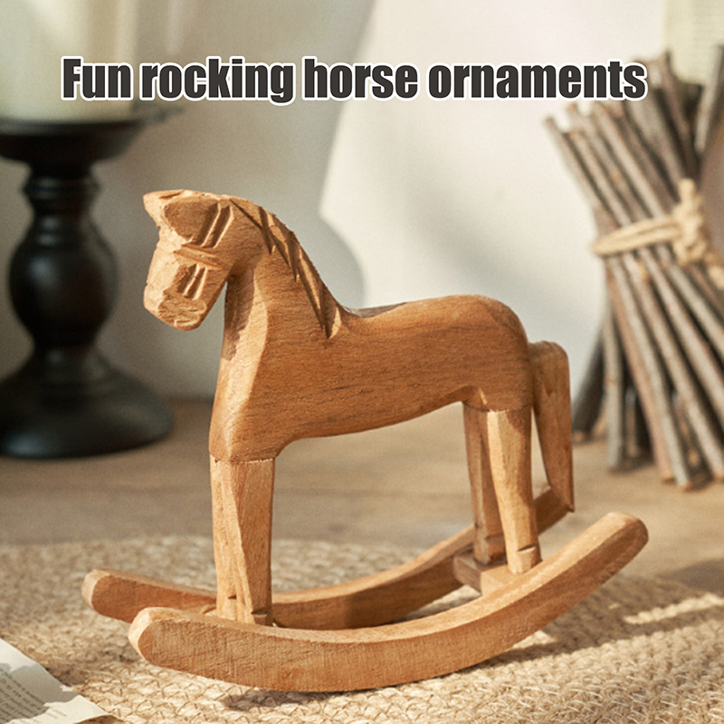 1Pcs Wooden Crafts Rocking Hor - Kids Toys Horse บทวิจารณ์และราคา