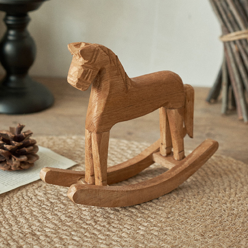 1Pcs Wooden Crafts Rocking Hor - Kids Toys Horse บทวิจารณ์และราคา