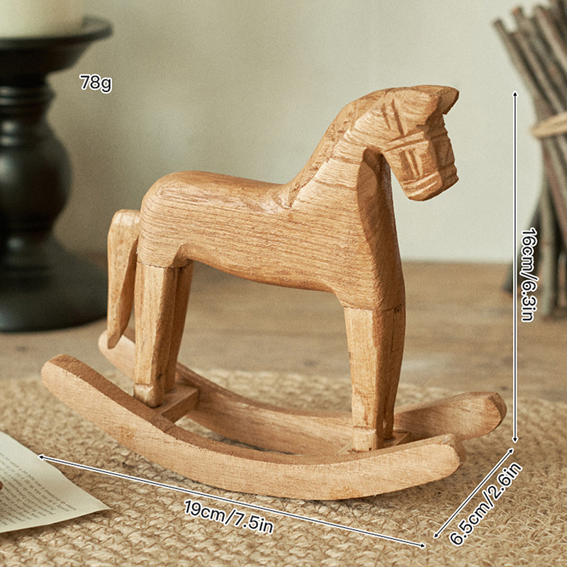 1Pcs Wooden Crafts Rocking Hor - Kids Toys Horse บทวิจารณ์และราคา