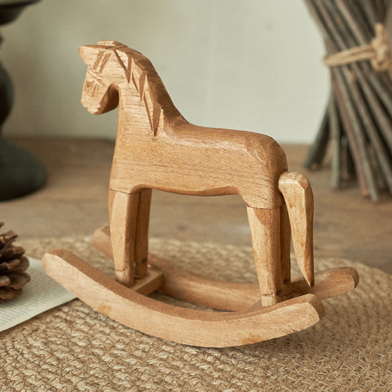 1Pcs Wooden Crafts Rocking Hor - Kids Toys Horse บทวิจารณ์และราคา