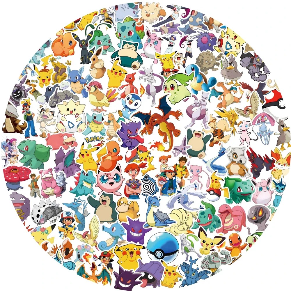 50/100pcs Pokemon Anime Sticke - Kids Toys Laptop บทวิจารณ์และราคา