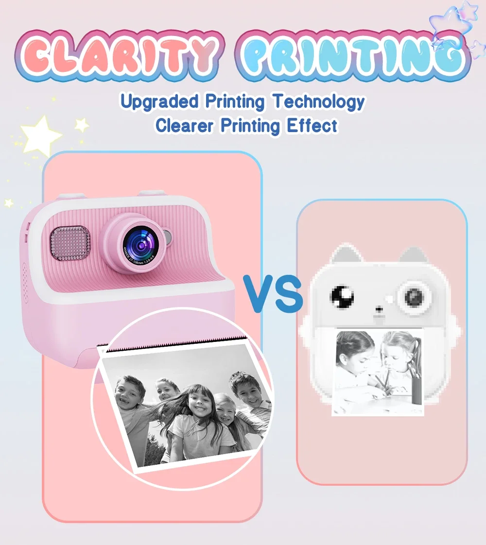 Kids Mini Instant Print Camera - Kids Toys Videos บทวิจารณ์และราคา