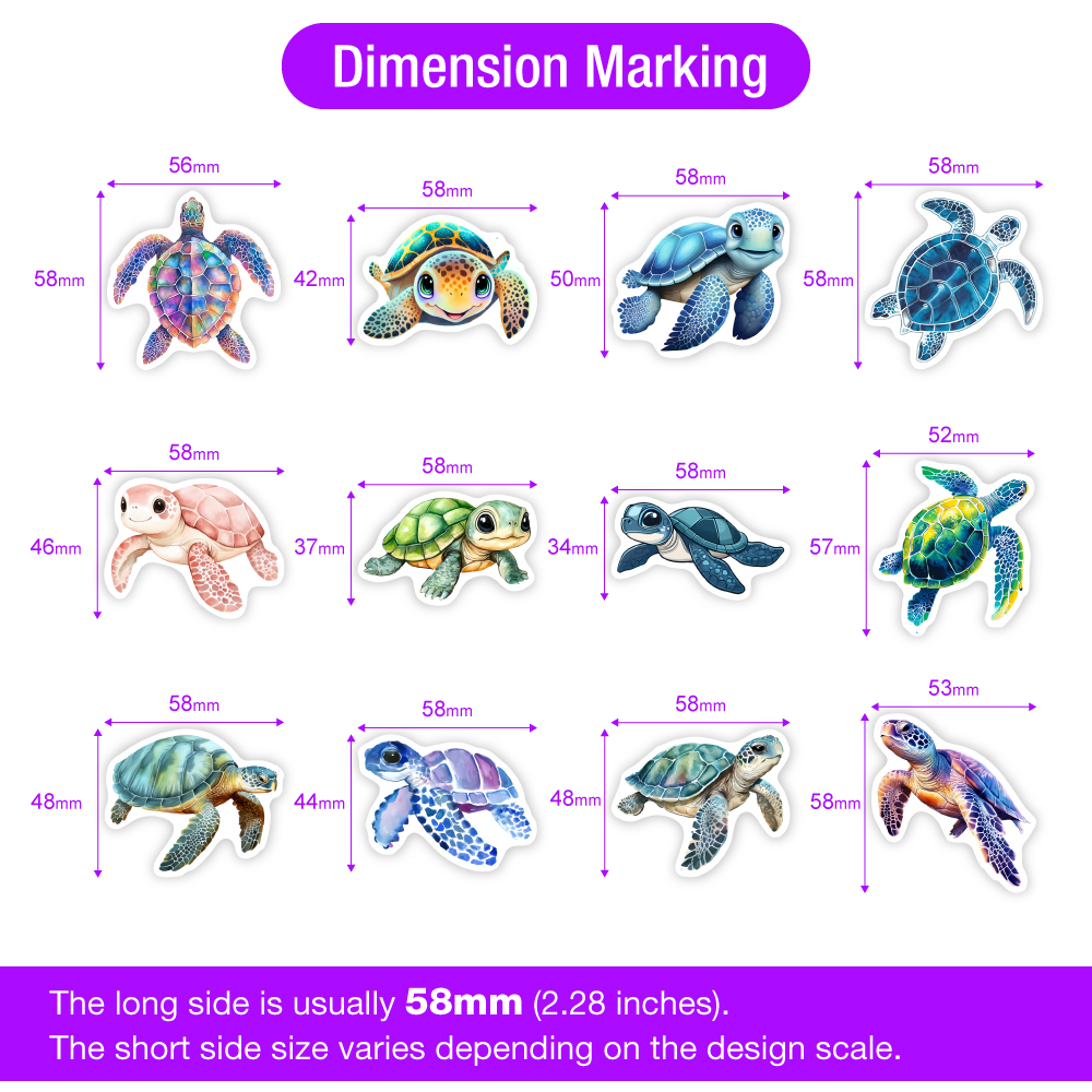 Watercolor Sea Turtle Stickers - Kids Toys Laptop บทวิจารณ์และราคา