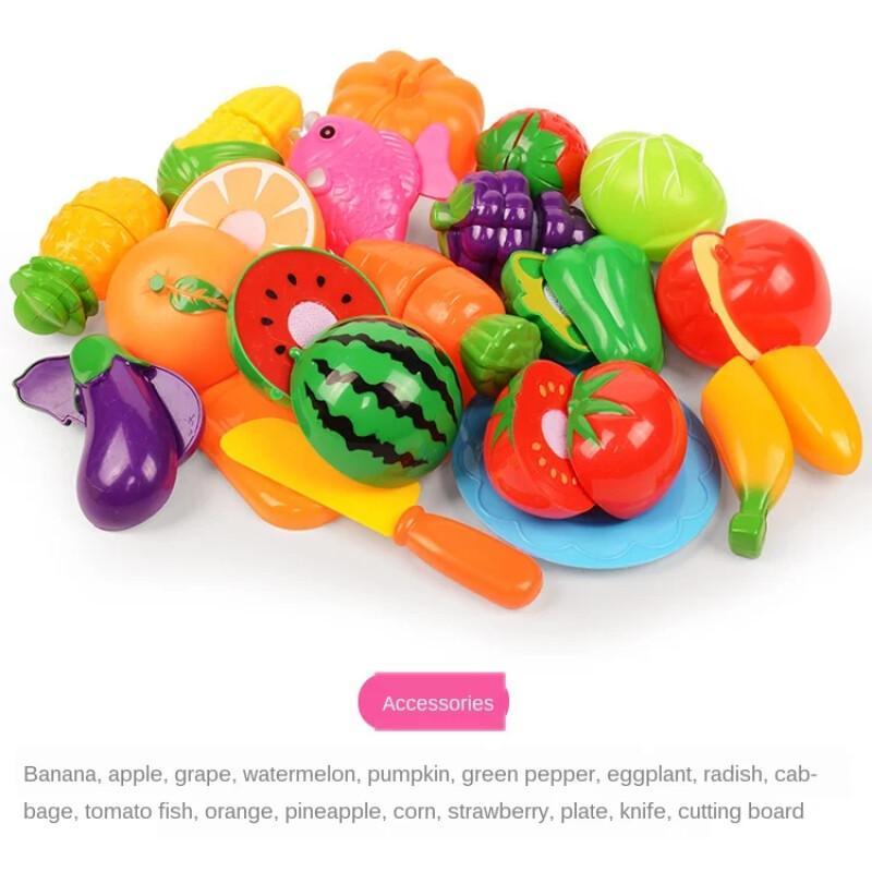 Cutting Play Food Set For Kids - Kids Toys Kitchen Set บทวิจารณ์และราคา