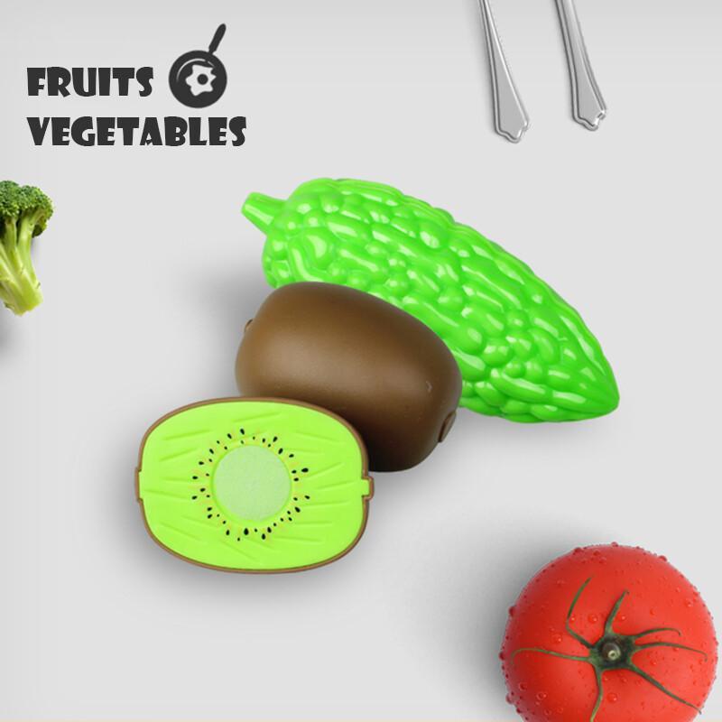 Cutting Play Food Set For Kids - Kids Toys Kitchen Set บทวิจารณ์และราคา