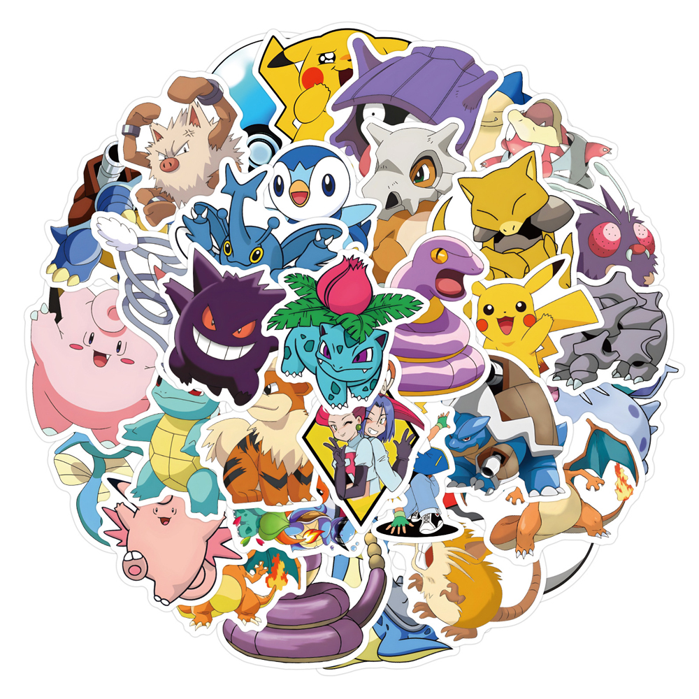 50/60pcs Cute Cartoon Anime Po - Kids Toys Laptop บทวิจารณ์และราคา