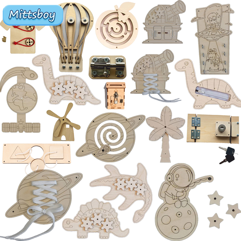 Montessori Busy Board Accessor - Kids Toys Videos บทวิจารณ์และราคา