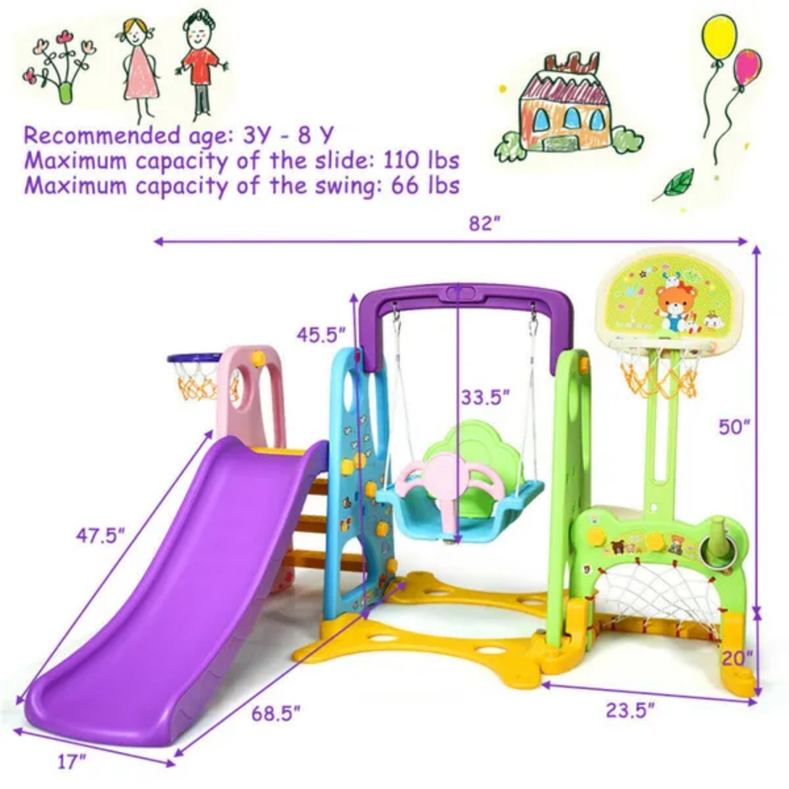 6-in-1 Kids Portable Slide Roc - Kids Toys Horse บทวิจารณ์และราคา